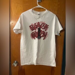 Gildan White Tee with Black Queen Graphic